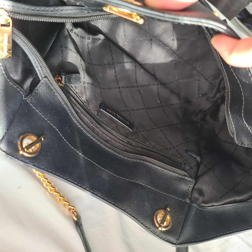 Michael Kors Black Tote Bag Purse - Picture 7 of 9